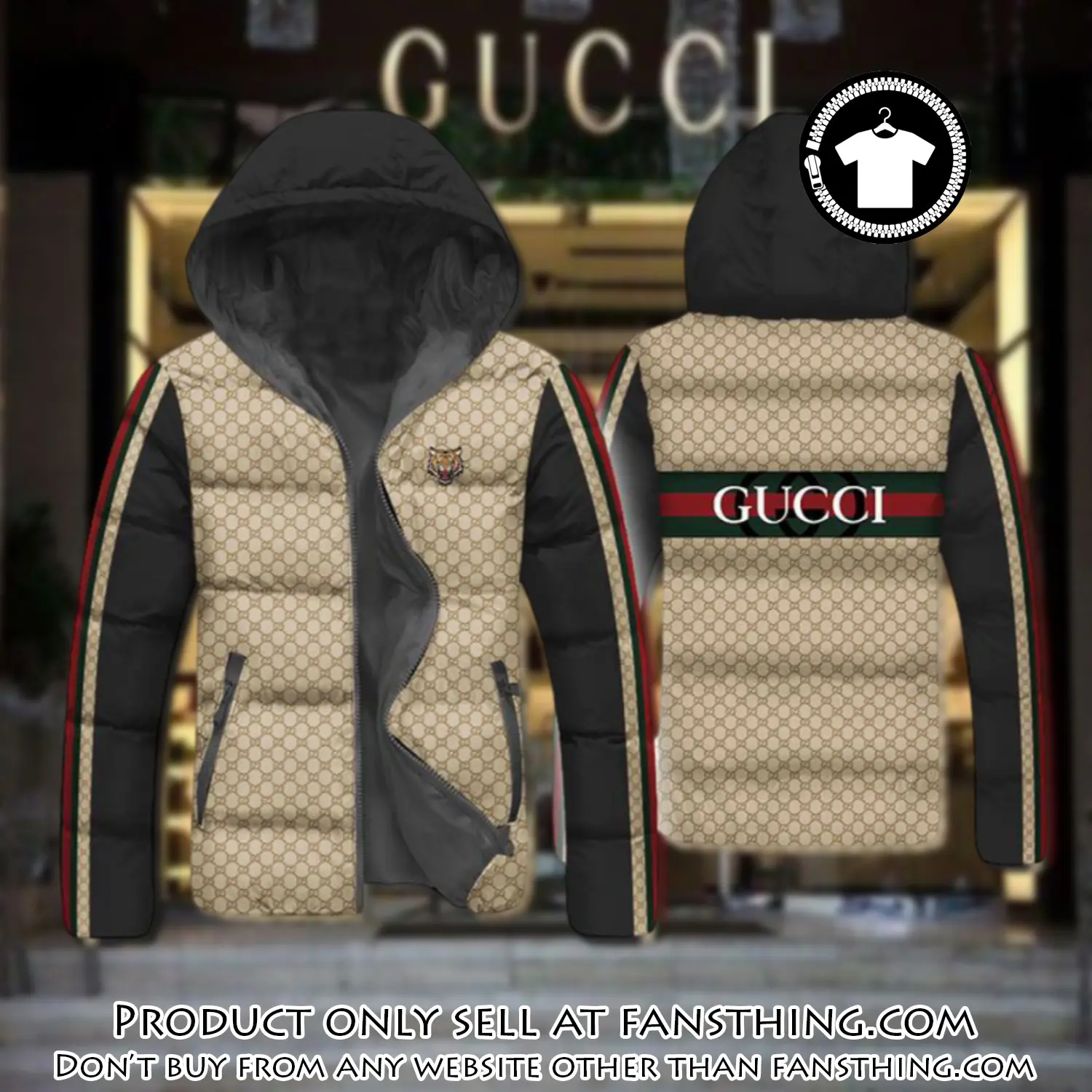 Gucci downfilled coat ultralight down jacket outdoor jacket warm outwear dfj1009 fst0253610